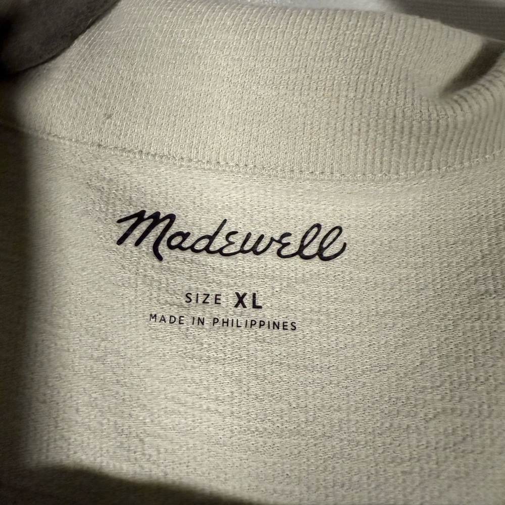 Madewell Easy Short Sleeve Shirt in Stripe Sage Green XL - Picture 7 of 10